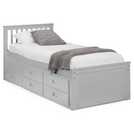 Julian Bowen Maisie grey guest bed with drawer, UK version