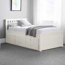 Julian Bowen Maisie guest bed with drawer in off white, UK version