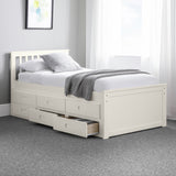 Julian Bowen Maisie guest bed with drawer in off white, UK version