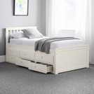 Julian Bowen Maisie guest bed with drawer in off white, UK version