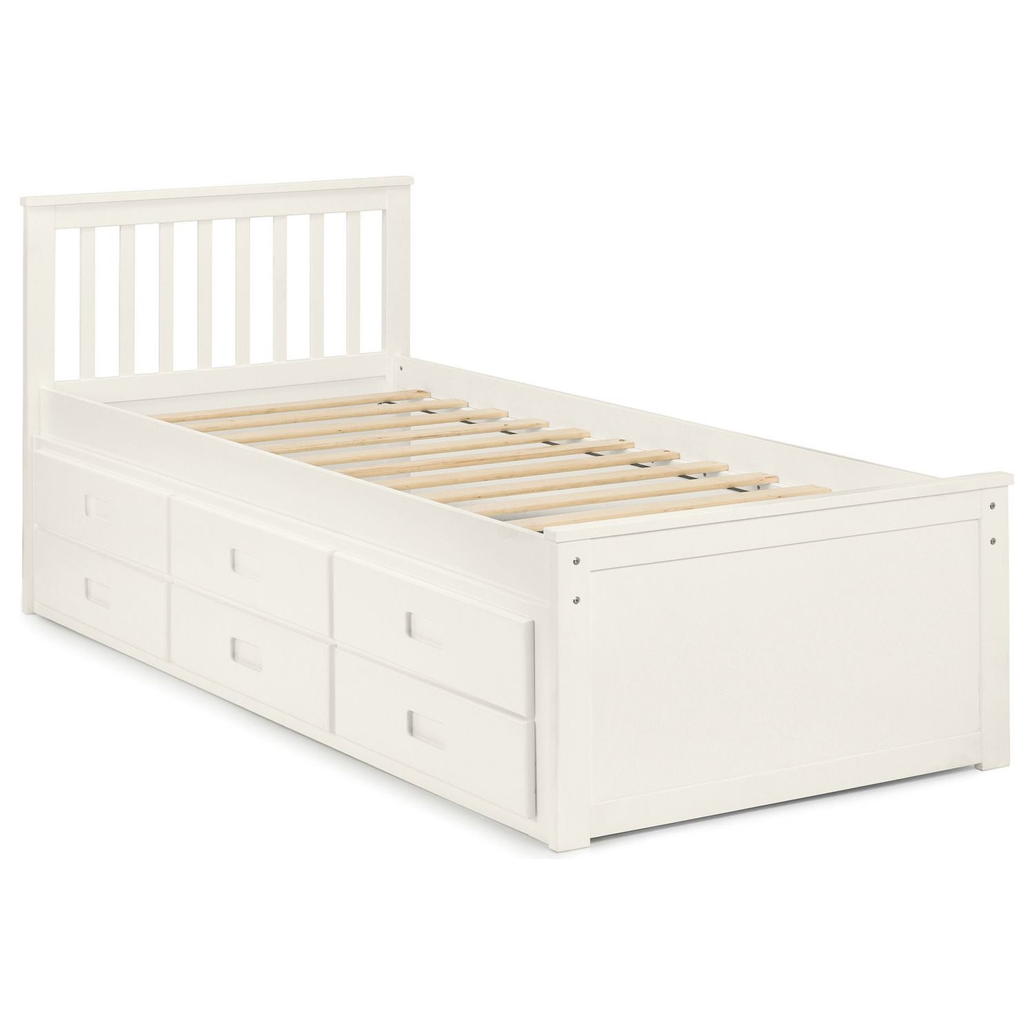 Julian Bowen Maisie guest bed with drawer in off white, UK version
