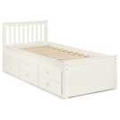 Julian Bowen Maisie guest bed with drawer in off white, UK version