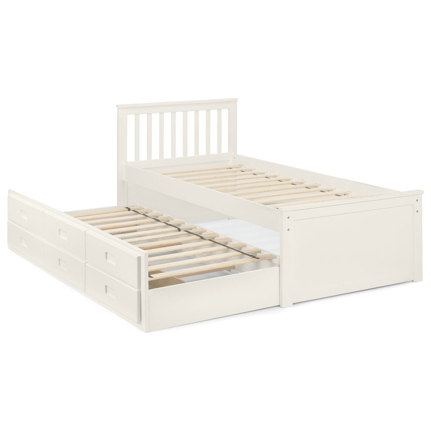 Julian Bowen Maisie guest bed with drawer in off white, UK version