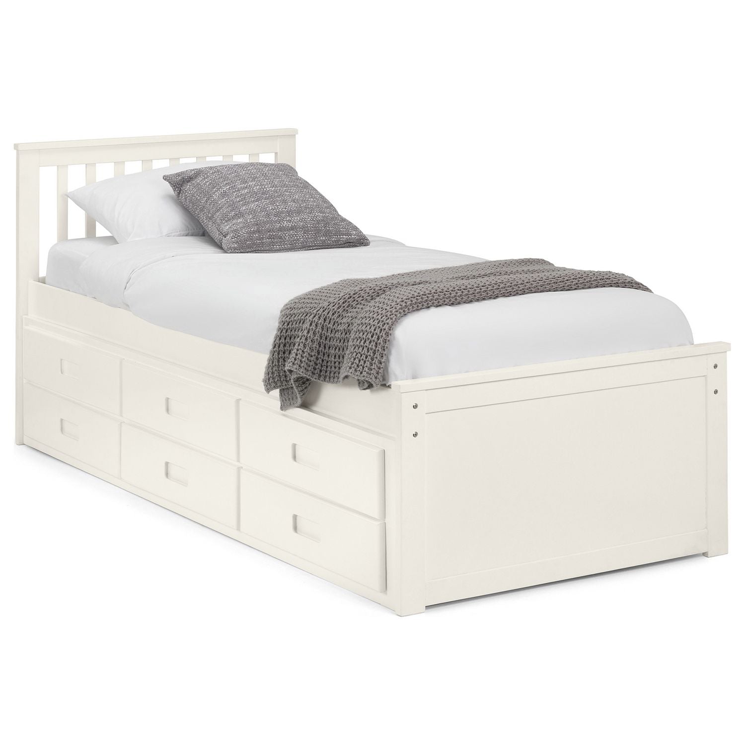 Julian Bowen Maisie guest bed with drawer in off white, UK version