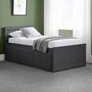Julian Bowen Maisie guest bed with storage drawers in anthracite, UK version