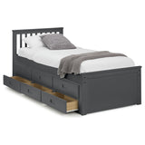 Julian Bowen Maisie guest bed with storage drawers in anthracite, UK version