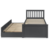 Julian Bowen Maisie guest bed with storage drawers in anthracite, UK version