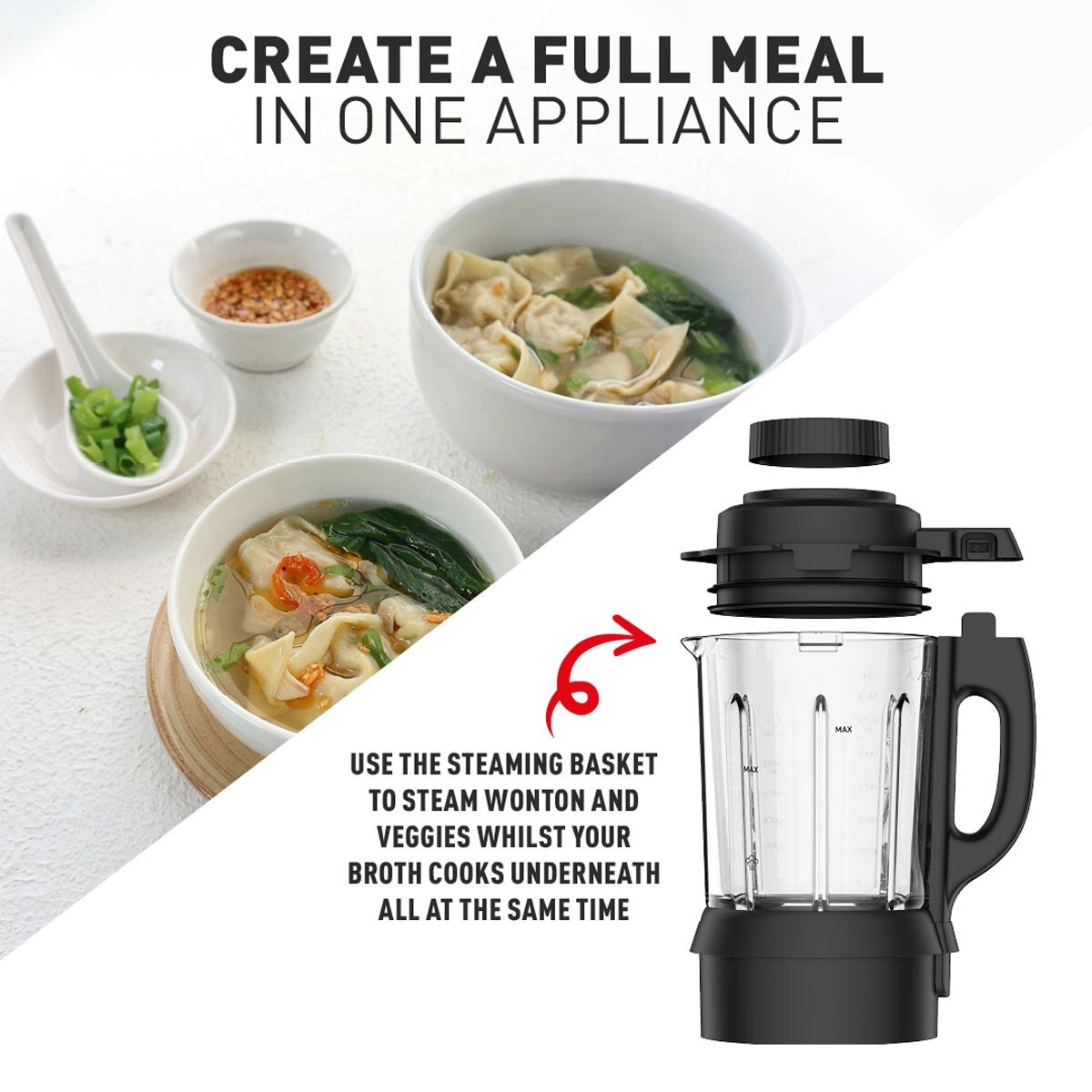Tefal PerfectMix 2-in-1 blender and soup maker stainless steel, imported from the UK