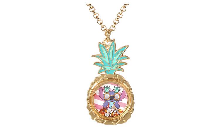 Disney gold coloured Lilo and Stitch pendant necklace 40cm (British brand)