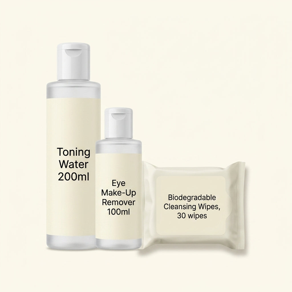 No7 cleansing bundle with wipes toner and eye makeup remover, UK version