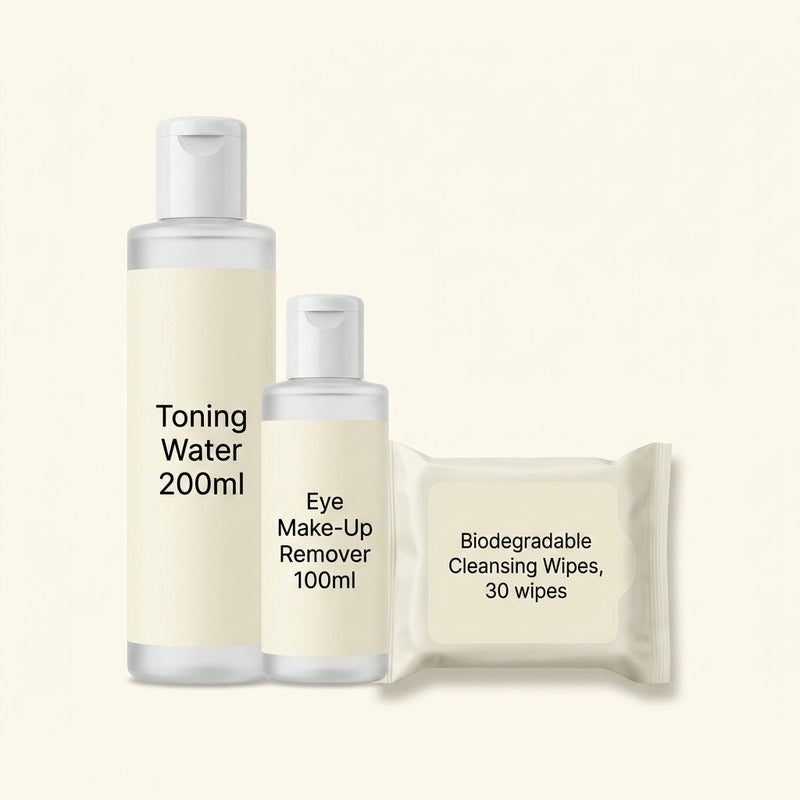 No7 cleansing bundle with wipes toner and eye makeup remover, UK version