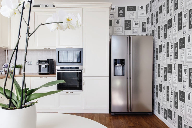 Contour Framed Kitchen Wallpaper black white 52cm x 10m - British product