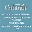 Contour Framed Kitchen Wallpaper black white 52cm x 10m - British product