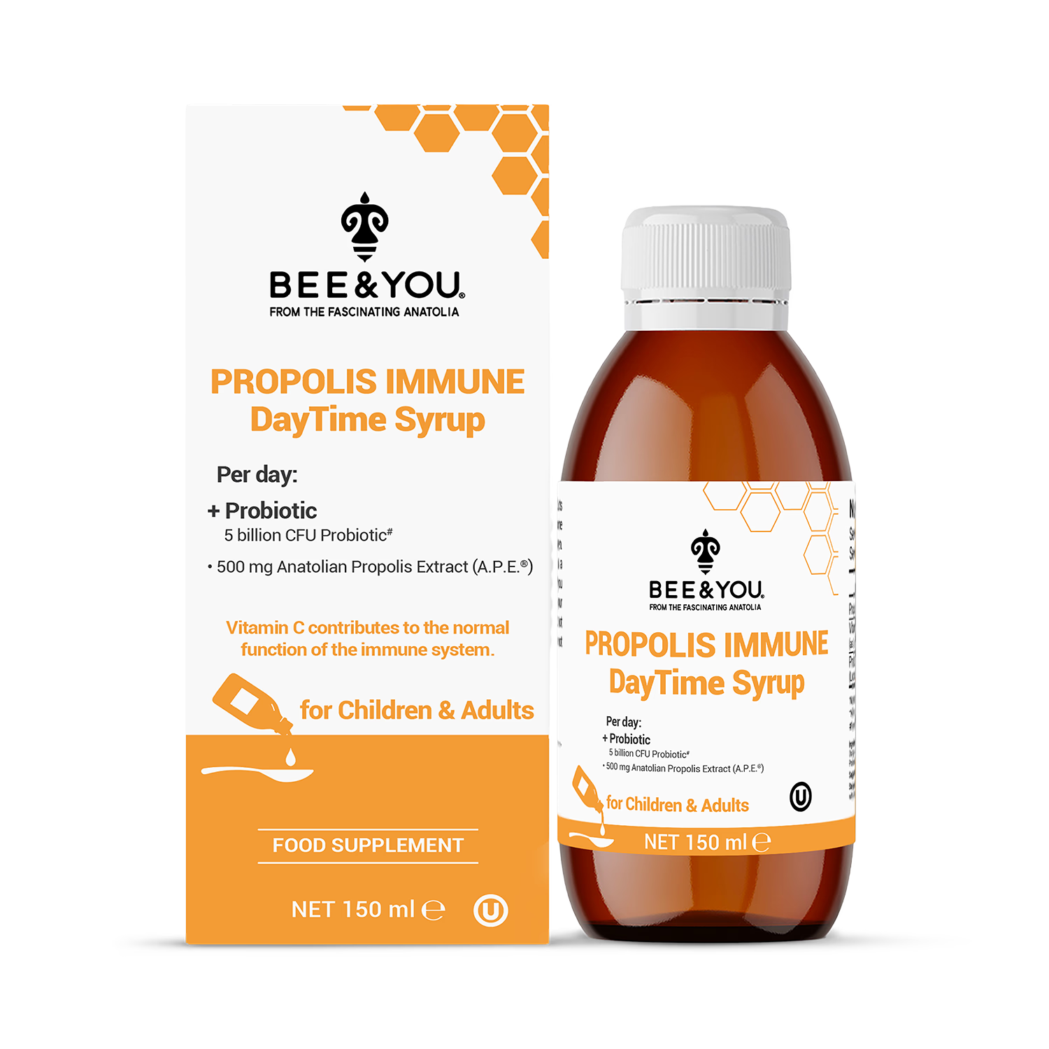 BEE&YOU Propolis Immune Syrup 150ml - British product