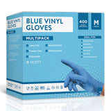 Jena blue vinyl gloves 2 options 400 pack, UK version