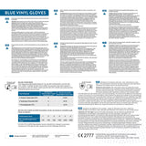 Jena Blue Vinyl Gloves Large 400 Pack - British product