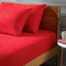 Habitat red brushed cotton fitted sheet double, UK version