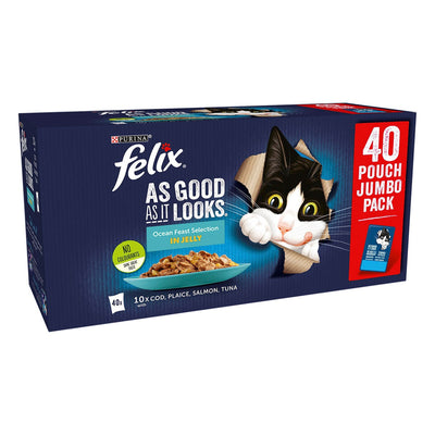 Costco UK Ocean Fish Selection in Jelly Wet Cat Food 40 x 100g- Buy online at McGrocer