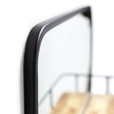 Habitat rectangular wall mirror with shelf in black, 60x28x10cm, UK version