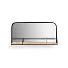 Habitat rectangular wall mirror with shelf in black, 60x28x10cm, UK version