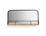 Habitat rectangular wall mirror with shelf in black, 60x28x10cm, UK version