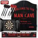 Winmau Man Cave dartboard and darts gift set (British brand)