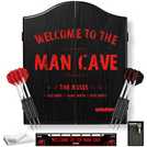 Winmau Man Cave dartboard and darts gift set (British brand)