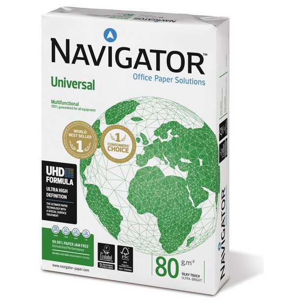 Navigator A4 multipurpose printer paper 400 sheets 80gsm - British product