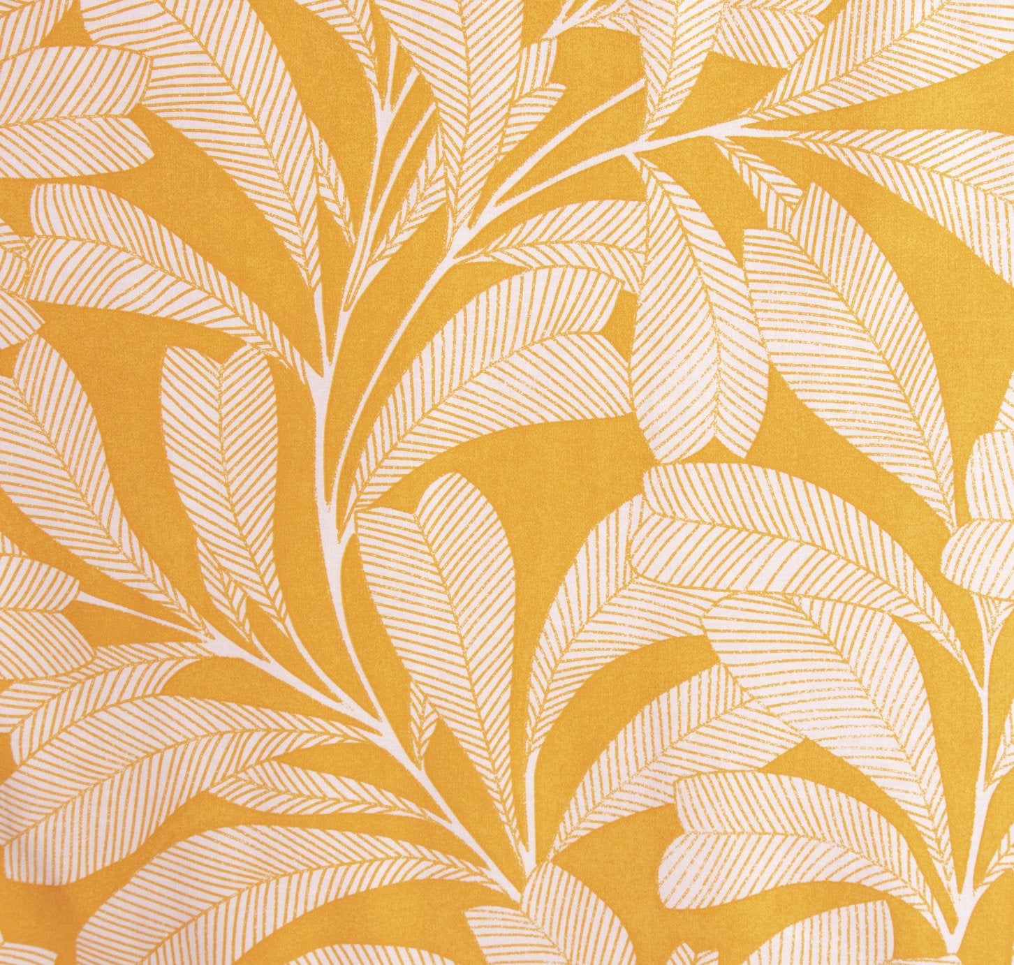 Habitat cotton bedding set yellow linear leaf print single, UK version