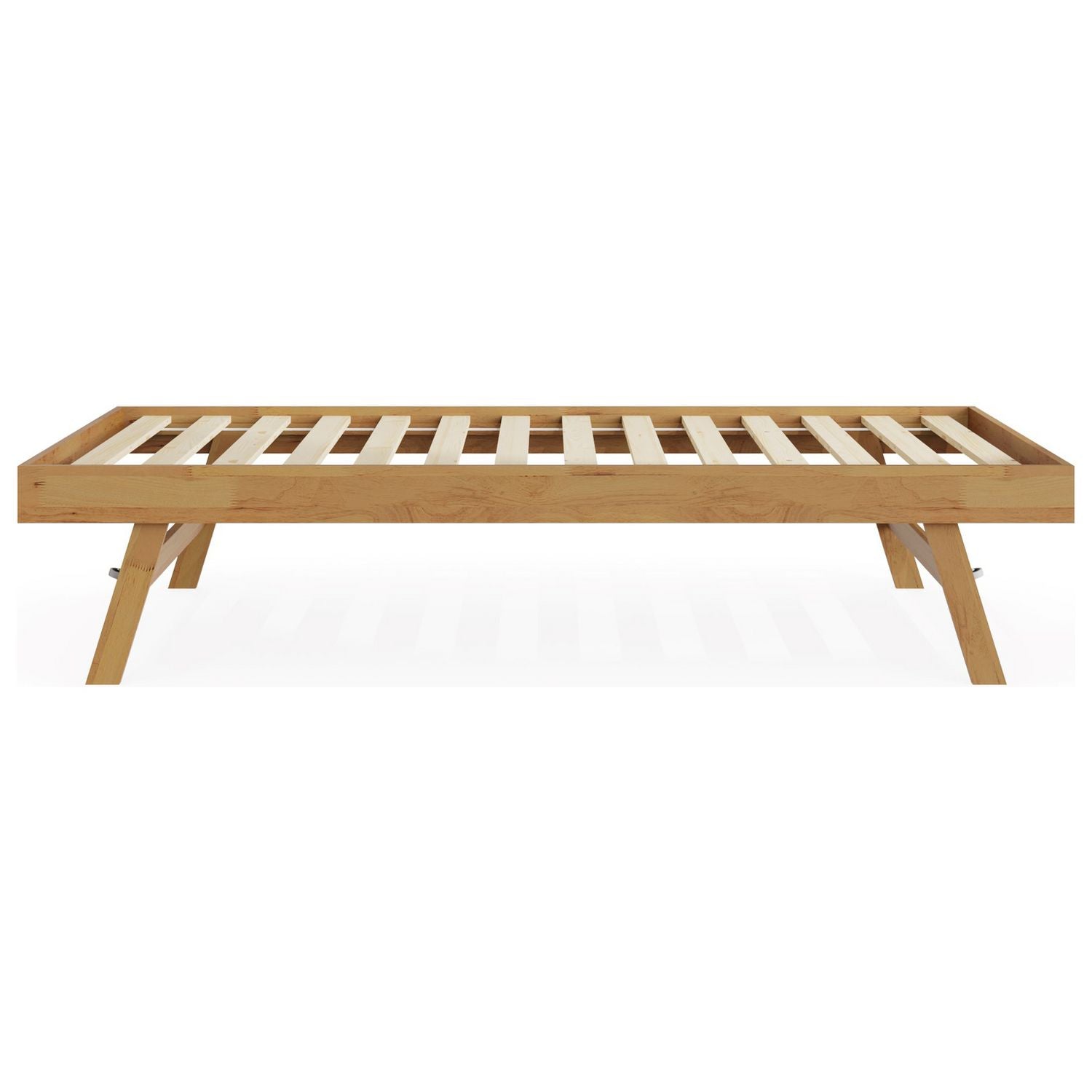 GFW single wooden trundle bed with oak finish, UK version