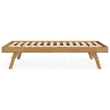 GFW single wooden trundle bed with oak finish, UK version