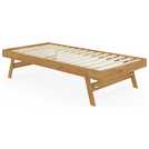 GFW single wooden trundle bed with oak finish, UK version