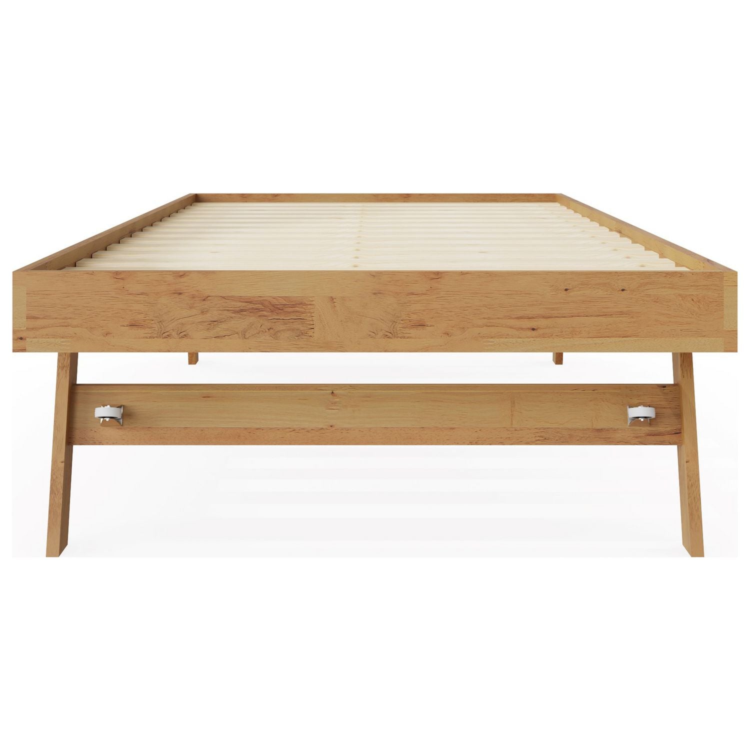 GFW single wooden trundle bed with oak finish, UK version