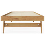 GFW single wooden trundle bed with oak finish, UK version