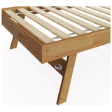 GFW single wooden trundle bed with oak finish, UK version