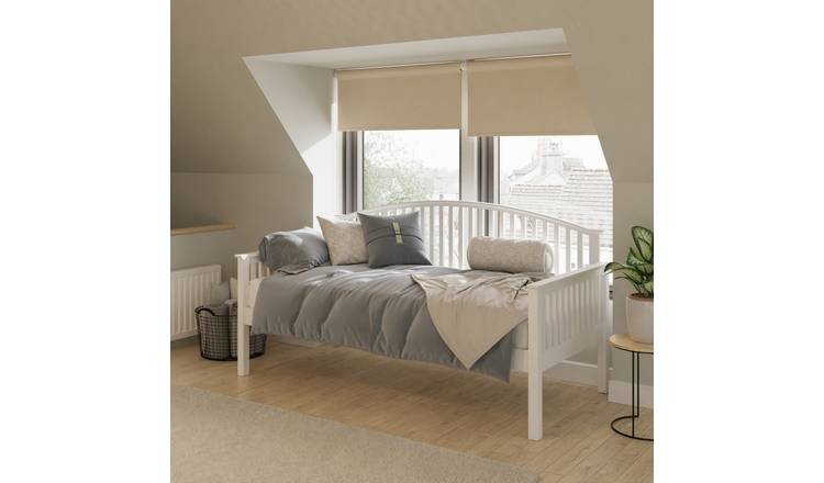 GFW Madrid single day wooden bed frame in white - British product