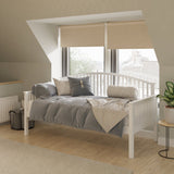 GFW Madrid single day wooden bed frame in white - British product