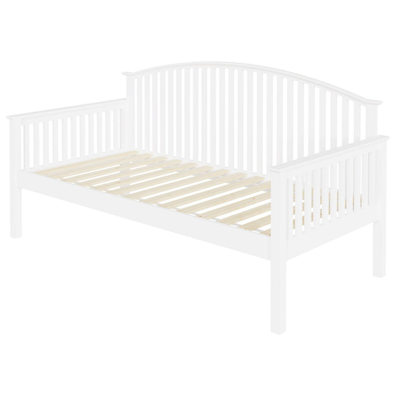 GFW Madrid single day wooden bed frame in white - British product