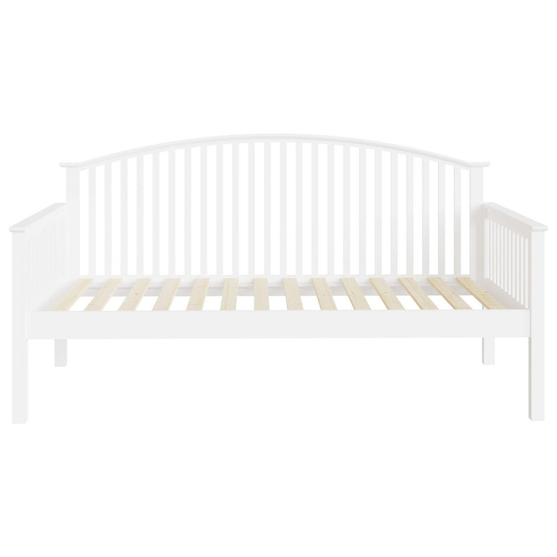GFW Madrid single day wooden bed frame in white - British product
