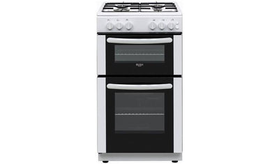 Bush 50cm Twin Cavity Gas Cooker - White