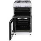 Bush 50cm twin cavity gas cooker in white - British product