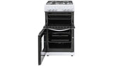 Bush 50cm twin cavity gas cooker in white - British product