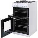 Bush 50cm twin cavity gas cooker in white - British product