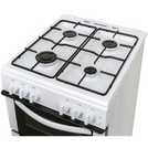 Bush 50cm twin cavity gas cooker in white - British product