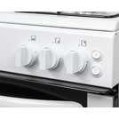 Bush 50cm twin cavity gas cooker in white - British product