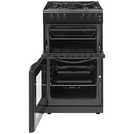 Bush 50cm twin cavity gas cooker in black - British product