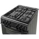 Bush 50cm twin cavity gas cooker in black - British product