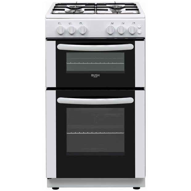 Bush twin cavity gas cooker white 50cm - British product