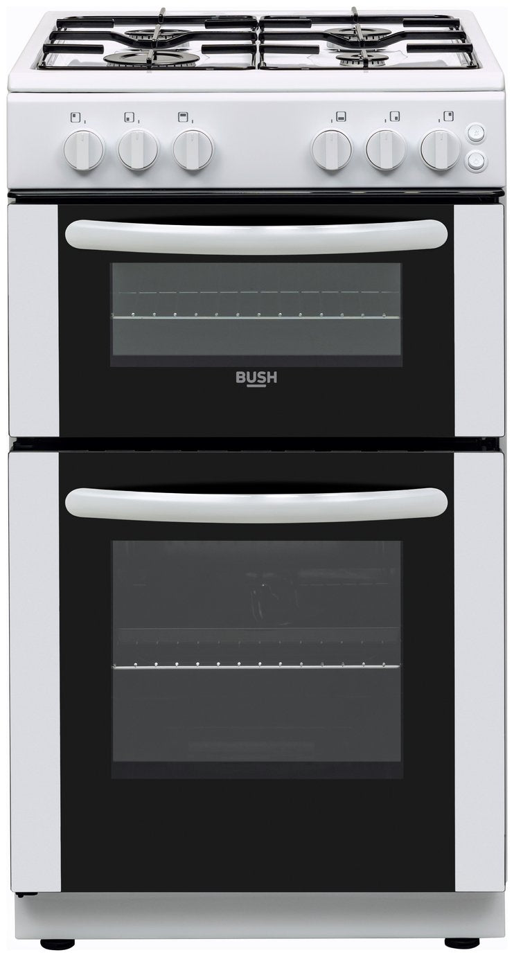 Bush twin cavity gas cooker white 50cm - British product