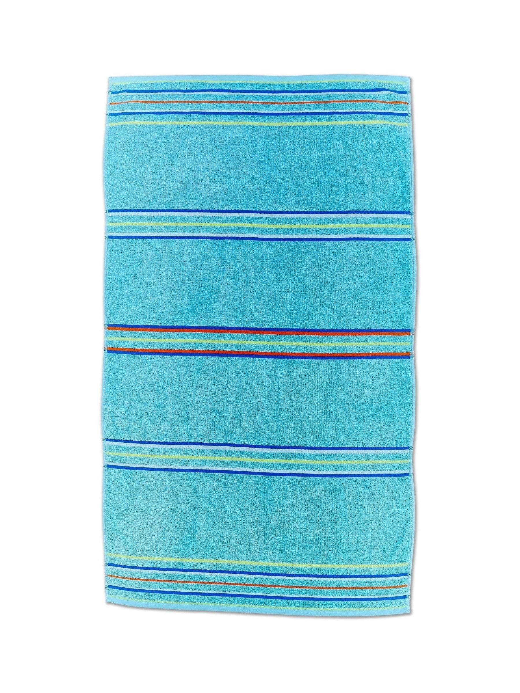 Catherine Lansfield blaue Regenbogen Jacquard-Strandtücher, UK-Version